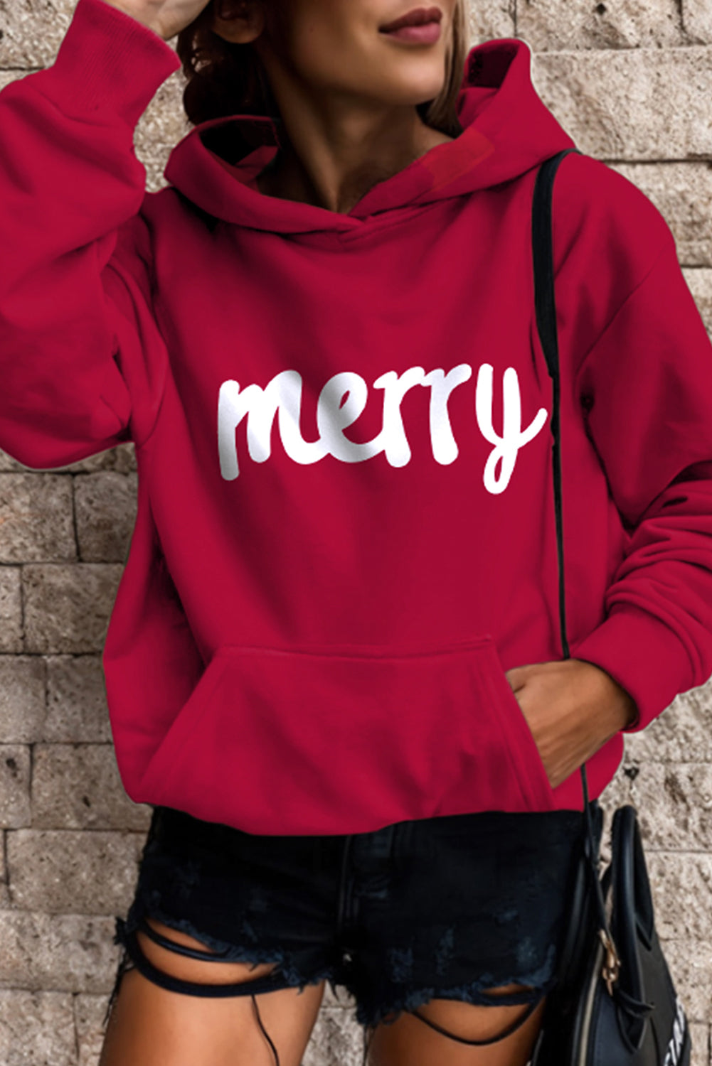 Green Loose Kangaroo Pocket Hoodie
